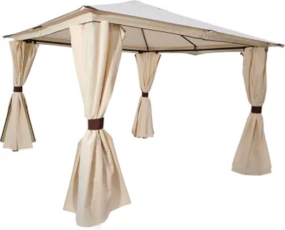 Produktbild von DEGAMO Pavillonplane Pavillondach Ersatzdach für Pavillon VENEZIA 300x300cm, Polyester PVC-beschichtet écru, wasserdicht