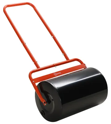 Produktbild von Rasenwalze befüllbar, Gartenwalze Graswalze, Stahl robuster Zylinder, Rot | 58 x 32,5 x 113 cm | bis 62 kg Sand | 38 L Fassungsvermögen