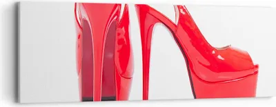 Produktbild von Bild auf Leinwand - Leinwandbild - Ferse Schuhe Frauen Mode - 90x30cm - Wand Bild - Wanddeko - Leinwanddruck - Bilder - Kunstdruck - Wanddekoration - Leinwand bilder - Wandkunst - AB90x30-2401