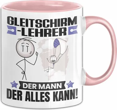 Produktbild von Gleitschirmlehrer Tasse Geschenk für Gleitschirmlehrer Der Mann Der Alles Kann Geschenkidee zum Geburtstag (Rosa)