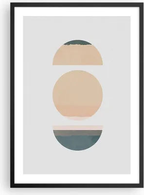 Produktbild von Gerahmtes Poster - Schwarzer Rahmen - Abstraktion Rad Halbkreis - 50x70 cm - Wand Bild - Wanddeko - Wandbilder - Wandposter - Bilderrahmen - Bilder - Kunstdruck - Wandbild - P2BPA50x70-4310