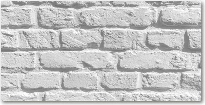Produktbild von Tulup® Glas-Bild - 100x50 -Wandkunst - Wandbild hinter gehärtetem Sicherheitsglas  - Sonstige - Backsteinmauer - Weiß