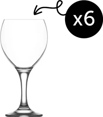 Produktbild von Lav Misket Allzweckgläser 645ml mit verlängertem Stiel, 6er Set