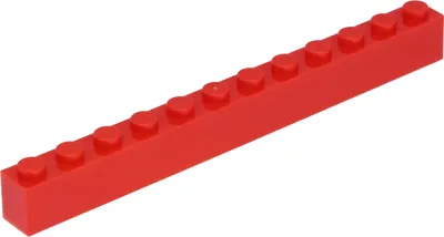 A single red LEGO brick with 10 studs is shown against a white background.