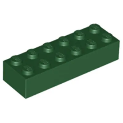 Produktbild von Lego® 2x6 Stein 2456 - 50 Stück Dunkelgrün