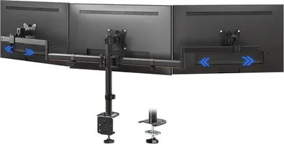 Produktbild von Monitorhalterung für 3 Monitore - 20-32 Zoll - Höhenverstellbar - Bis zu 9 kg pro Arm