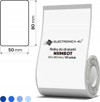 Immagine prodotto di NIIMBOT A2A88358701 NIIMBOT Etikettenrolle für Etikettendrucker weiß, 50 x 80 mm, 1 x 95 Etiketten