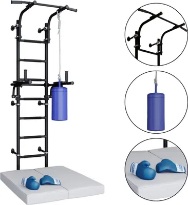 Produktbild von Teenager Box Gymnastikleiter - schwarz elite, Handschuhe 8-10