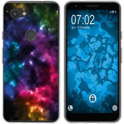 Produktbild von PhoneNatic Case kompatibel mit Google Pixel 3a XL Silikon-Hülle Space Nebula M8
