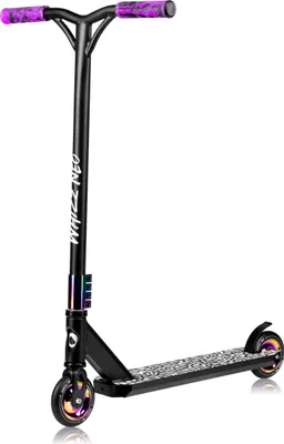 Produktbild von Lionelo stunt scooter Whizz city scooter kick scooter kids scooter pedal scooter fun scooter made of extra strong anodised aluminium, ABEC-9 - Neo Black