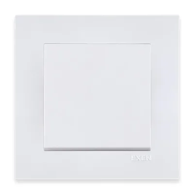 Image de Interrupteur simple pôle Interrupteur Contact blanc + cadre blanc EXEN