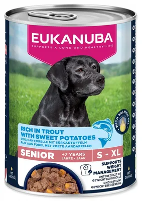 Produktbild von EUKANUBA Life Care Senior Rich in trout with sweet potatoes - Nassfutter für Hunde - 400g