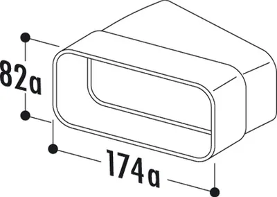Image de Naber MF-RBH 125 coude horizontal 15°, blanc - Technique de ventilation