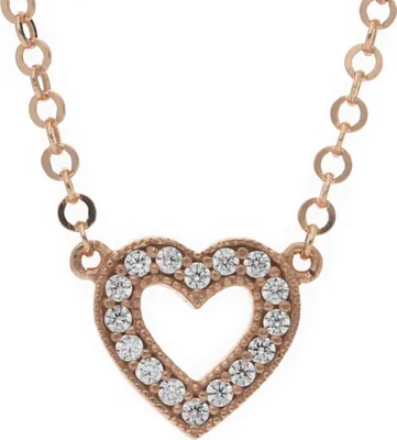 Produktbild von JuwelmaLux Collier 925/000 rosé Herz 43 cm mit Zirkonia JL16-05-0126