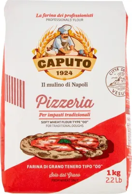 Produktbild von Mulino Caputo ganze geschälte Tomaten, Tomatensaft. Bruttogewicht: 400 g Abtropfgewicht: 240g Mehl Caputo Pizzeria 1 kg - Karton (10 Stück)