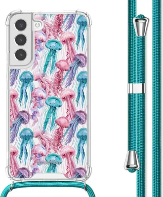 Produktbild von imoshion Design Hülle mit Band Samsung Galaxy S22 Plus - Jellyfish Watercolor