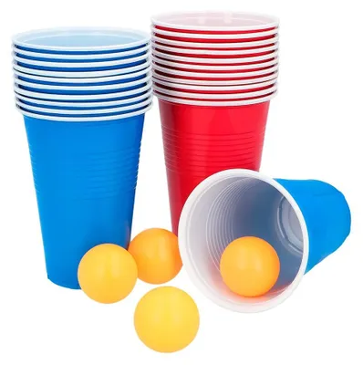 Immagine prodotto di Set per Beer Pong, composto da 22 bicchieri e 4 palline