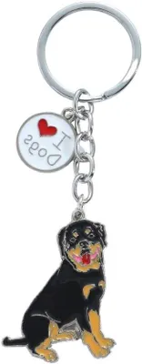 Image de Porte-clés en métal pour les propriétaires de rottweilers