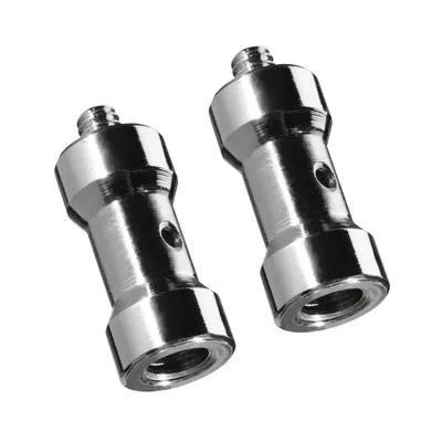 Immagine prodotto di Walimex Set 2x Adattatore per filettatura da 1/4 di pollice a 3/8 di pollice - Adattatore per filettatura per accessori per fotocamere e treppiedi - Fotografia in studio per riprese fotografiche