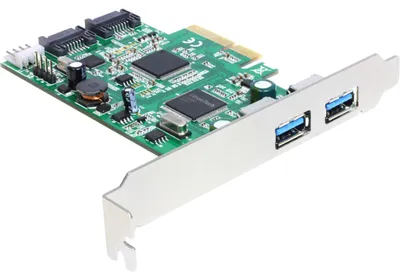 Produktbild von Delock PCI Express Card > 2 x external USB 3.0, 2 x internal SATA 6 Gb/s - Speicher/USB3.0-Controller - USB 3.0 / SATA 6Gb/s - PCIe 2.0 x4