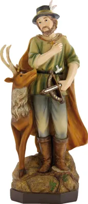 Produktbild von Heiligenfigur Heiliger Hubertus 30 cm Polyresin Deko Figur