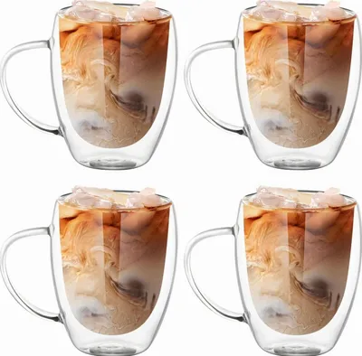 Produktbild von 4er Set doppelwandige Gläser 350ml für Heißgetränke