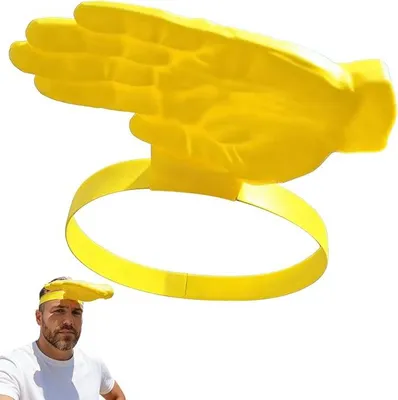 Produktbild von Lustiger Sonnenhut UV Schutz, freihändiger Sonnenschutz Hut mit Hand Design, Party Hut für Strand, Festival & Outdoor Aktivitäten, verstellbar