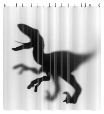 Imagen del producto de Cortina de ducha con silueta de dinosaurio