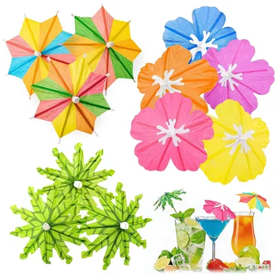 Productafbeelding van Set van 150 Kleurrijke Cocktailparasols