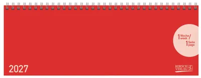 Produktbild von Tischquerkalender Classic Colourlux rot 2027