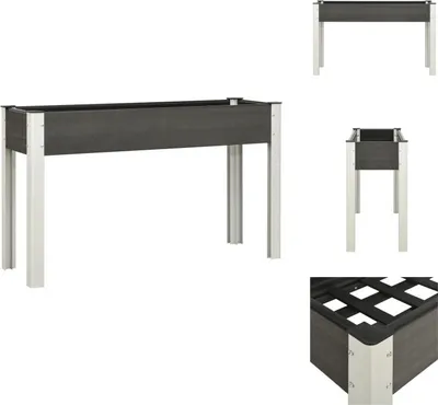 Imagen del producto de vidaXL: Jardín, maceta elevada gris de 120x40x75 cm, material compuesto de madera (WPC) - Macetas y jardineras