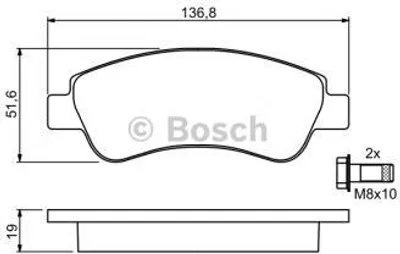 Produktbild von Bosch Bremsbelagsatz, Scheibenbremse  0 986 494 027