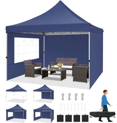 Immagine prodotto di Tenda pieghevole - Tenda da festa - Parasole - Tenda da giardino - Impermeabile, tessuto Oxford 210D - Altezza regolabile