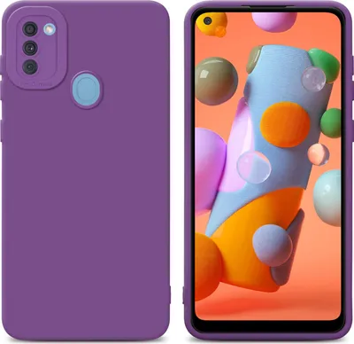 Produktbild von Cadorabo Hülle für Samsung Galaxy A11 / M11 Schutz Hülle in Lila TPU Silikon Etui Case Handyhülle