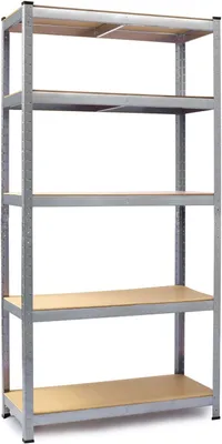 Productafbeelding van Opbergrek 2-in-1, 180x70x31 cm, 5 planken, 500 kg, voor garage