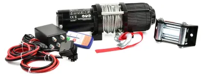 Immagine prodotto di Verricello elettrico, 12 v, portata massima 4500 lb / 2041 kg,  ideale per traino di veicoli, barche e attrezzature, con telecomando wireless senza fili