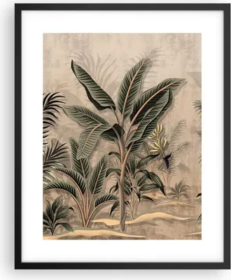 Produktbild von Gerahmtes Poster - Schwarzer Rahmen - Wald Blatt Baum - 40x50 cm - Wand Bild - Wanddeko - Wandbilder - Kunstposter - Wandposter - Bilderrahmen - Bilder - Kunstdruck - Wanddekoration - P2BPA40x50-5101