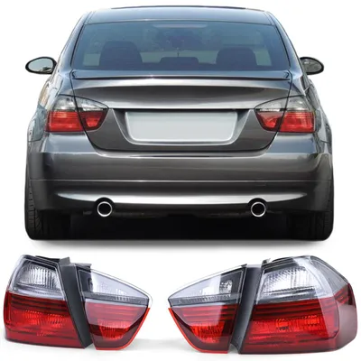 Für BMW 3er E90 Limousine ab 2005-2008 Rückleuchten in Schwarz Smoke Blackline in der Farbe Schwarz von Carparts-Online GmbH