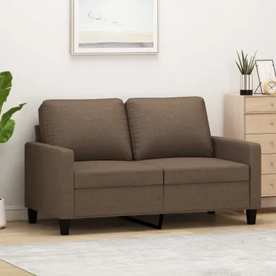 Obrázek produktu pro Maison Exclusive – Dvoumístná sedačka, hnědá, 120 cm, potahová látka