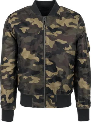 Zdjęcie produktu dla Kurtka bomberka Bunda Urban Classics Camo Basic w kamuflażu drewnianym – rozmiar S