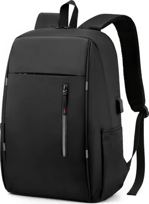 Produktbild von Laptop-Rucksack mit USB-Anschluss Damen Herren Laptoptasche Computer Rucksack fuer College-Reisen, Geschaeftsreisen, passt bis zu 15,6 Zoll
