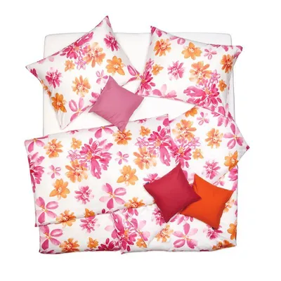 Obrázek produktu pro SCANquilt povlečení SATÉN PLUS akvarela růžovooranžová 100% dlouhovlákná česaná bavlna 140 x 200/70 x 90 cm