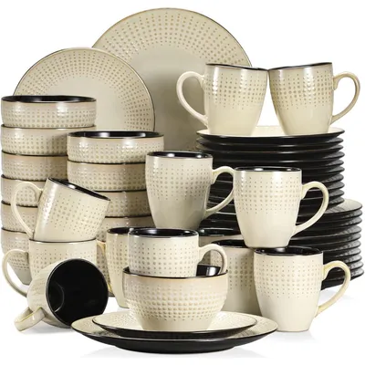 Produktbild von Kombiservice Steinzeug 48-teilig für 12 Personen Beige