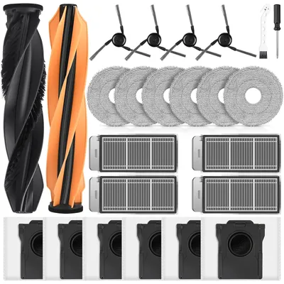 Zubehörset für Saugroboter X50 Ultra: 6 Beutel, 6 Tücher, 4 Filter, 4 Bürsten