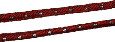 Produktbild von Polyesterschnur 2 Meter  6,5mm -  rot / silber