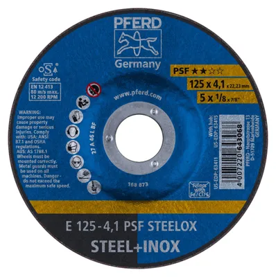 Produktbild von PFERD Grinding wheels PSF STEELOX, 10 Stück(e)