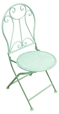Produktbild von Garten Stuhl Vintage Metall Grün Klappstuhl Gartenstuhl Bistrostuhl Nostalgie