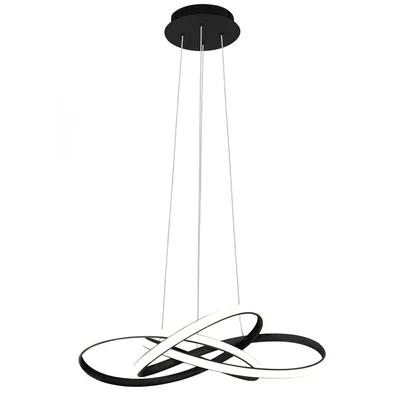 Produktbild von tooLight Pendellampe App814-Cp Modern Node Schwarz Led + Fernbedienung 1-Lichtquelle 70 W 60X60X13Cm Einstellbar