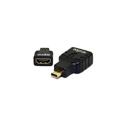Image de Approx Micro Hdmi Vers Hdmi Adaptateur Noir Noir One Size