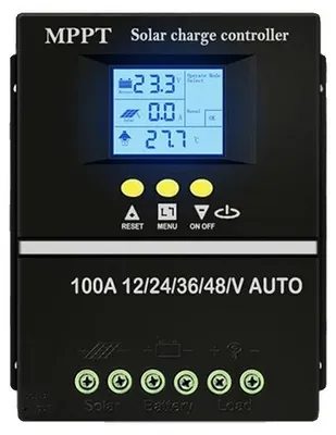 Produktbild von Solar-Lade-Regler, MPPT-Technologie, Dual-USB-Ports, 100A, 12V 24V 36V 48V